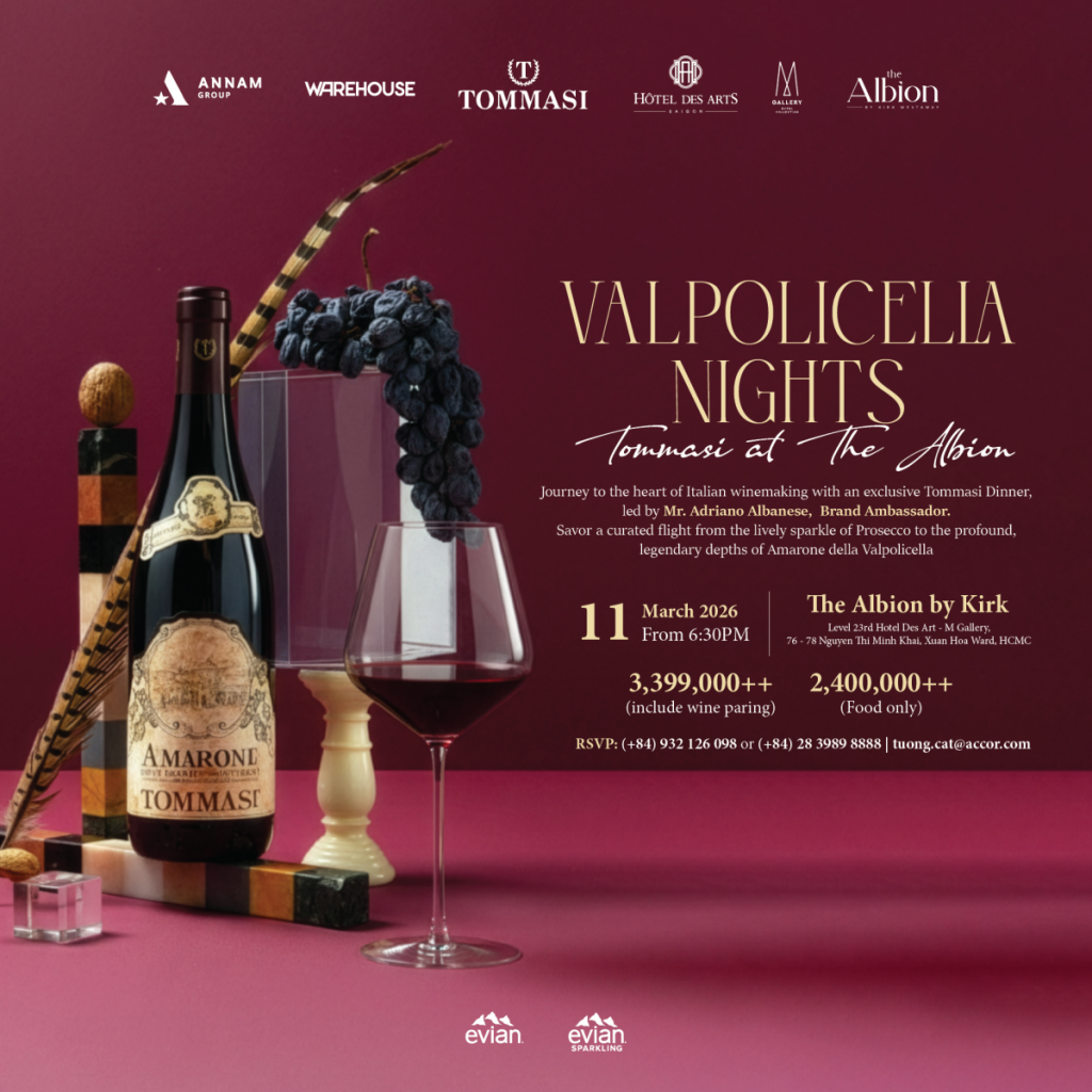 Tommasi Wine Dinner at Hotel des Arts Saigon