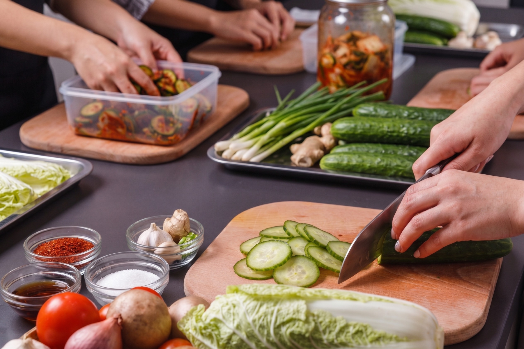 Delicious authentic Korean dish lunch buffet spread at Saigon Kitchen